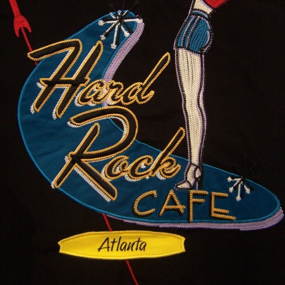 VTG HARD ROCK CAFE ATLANTA CAMP SHIRT S5062 - Picture 13 of 13